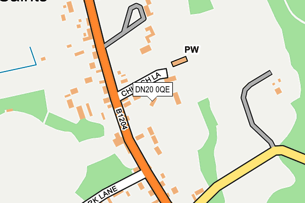 DN20 0QE map - OS OpenMap – Local (Ordnance Survey)