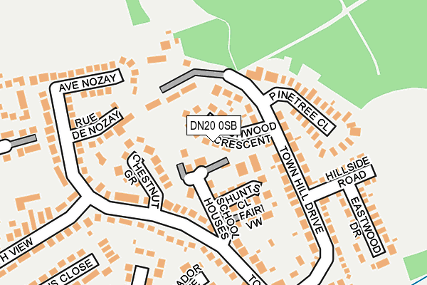 DN20 0SB map - OS OpenMap – Local (Ordnance Survey)