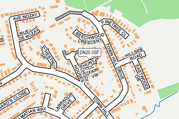 DN20 0SF map - OS OpenMap – Local (Ordnance Survey)