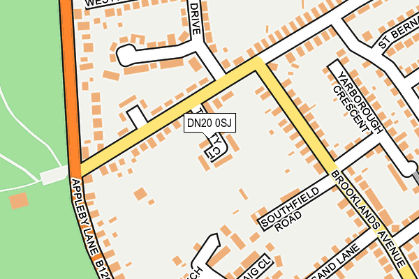 DN20 0SJ map - OS OpenMap – Local (Ordnance Survey)