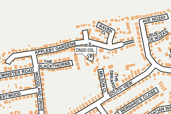 DN20 0SL map - OS OpenMap – Local (Ordnance Survey)