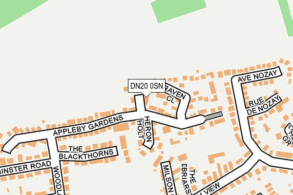 DN20 0SN map - OS OpenMap – Local (Ordnance Survey)