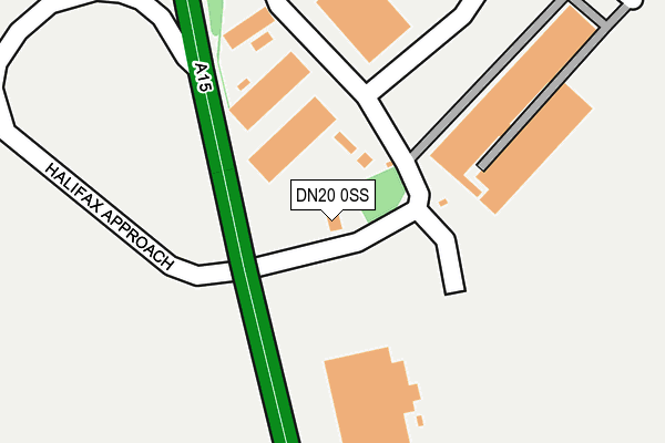 DN20 0SS map - OS OpenMap – Local (Ordnance Survey)