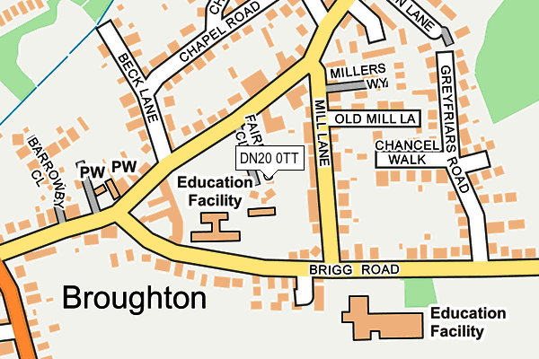DN20 0TT map - OS OpenMap – Local (Ordnance Survey)