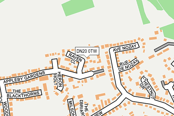 DN20 0TW map - OS OpenMap – Local (Ordnance Survey)