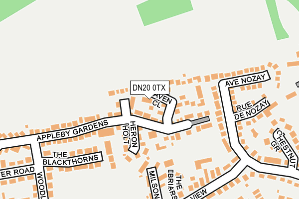 DN20 0TX map - OS OpenMap – Local (Ordnance Survey)