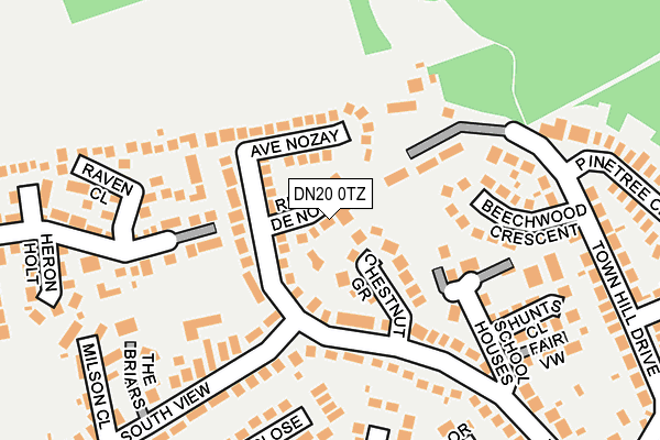 DN20 0TZ map - OS OpenMap – Local (Ordnance Survey)