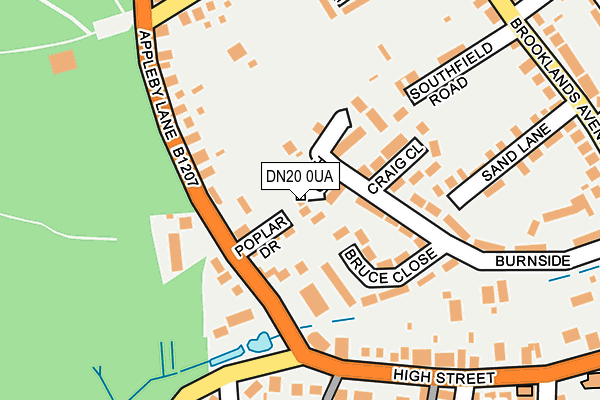 DN20 0UA map - OS OpenMap – Local (Ordnance Survey)
