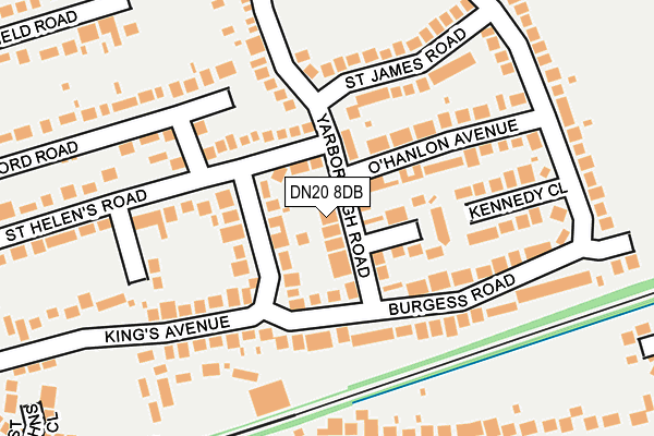 DN20 8DB map - OS OpenMap – Local (Ordnance Survey)