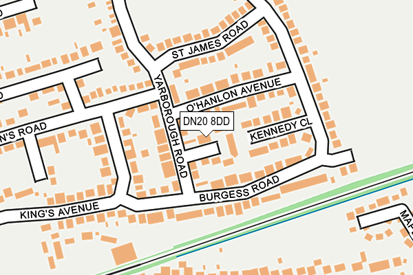 DN20 8DD map - OS OpenMap – Local (Ordnance Survey)