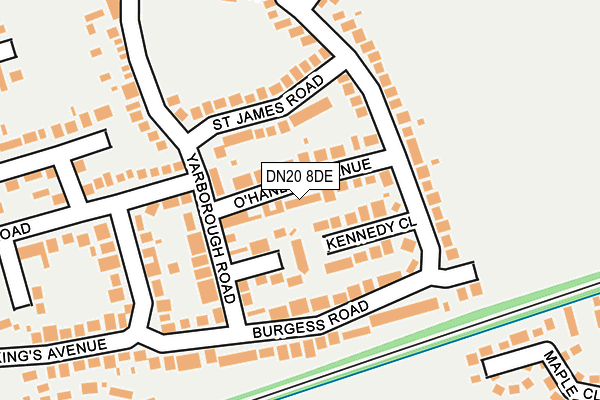 DN20 8DE map - OS OpenMap – Local (Ordnance Survey)
