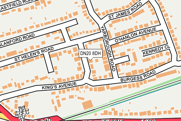 DN20 8DH map - OS OpenMap – Local (Ordnance Survey)