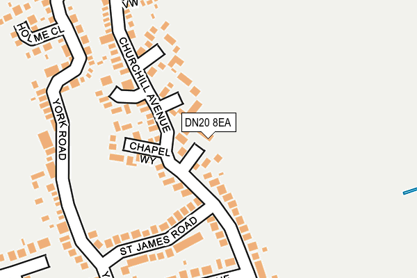 DN20 8EA map - OS OpenMap – Local (Ordnance Survey)