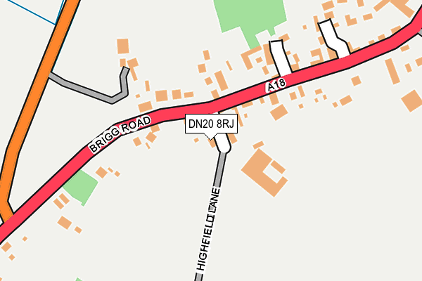 DN20 8RJ map - OS OpenMap – Local (Ordnance Survey)