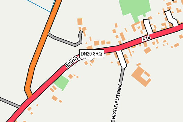 DN20 8RQ map - OS OpenMap – Local (Ordnance Survey)