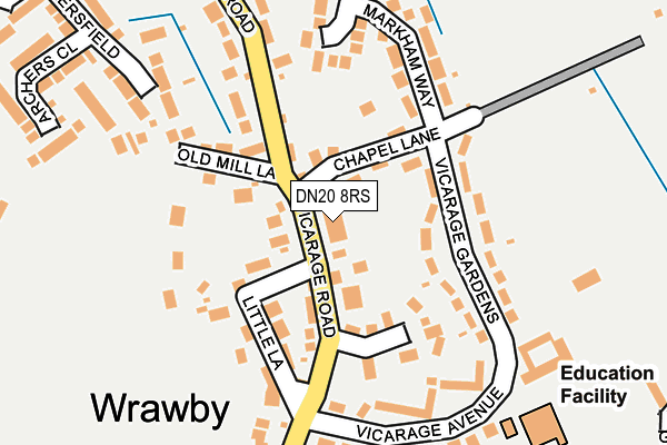 DN20 8RS map - OS OpenMap – Local (Ordnance Survey)