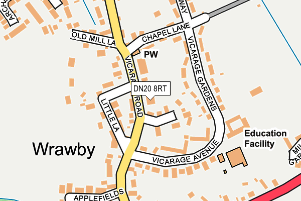 DN20 8RT map - OS OpenMap – Local (Ordnance Survey)