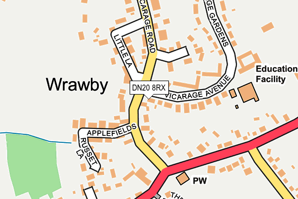 DN20 8RX map - OS OpenMap – Local (Ordnance Survey)