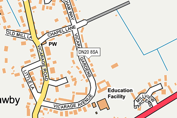 Map of BRAND DOR LTD at local scale