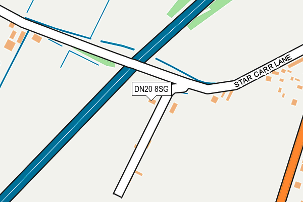 DN20 8SG map - OS OpenMap – Local (Ordnance Survey)
