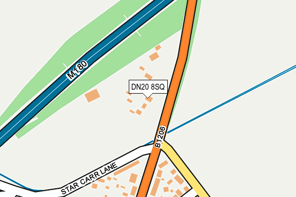 DN20 8SQ map - OS OpenMap – Local (Ordnance Survey)
