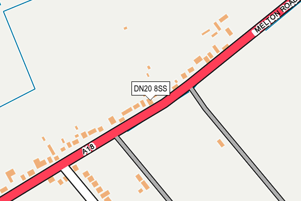 DN20 8SS map - OS OpenMap – Local (Ordnance Survey)