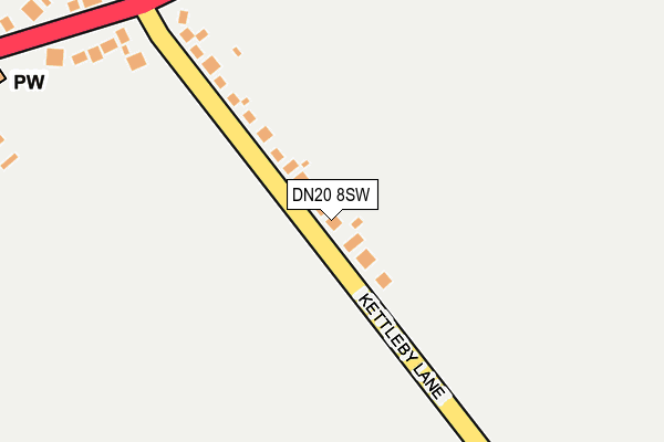 DN20 8SW map - OS OpenMap – Local (Ordnance Survey)
