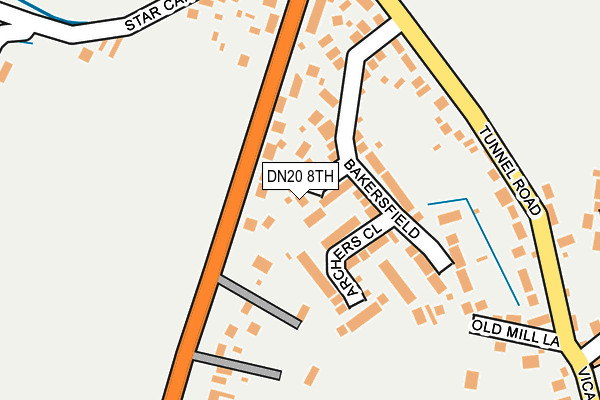 DN20 8TH map - OS OpenMap – Local (Ordnance Survey)