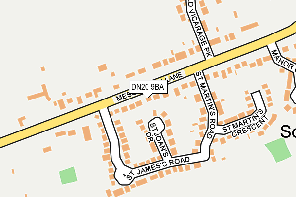 DN20 9BA map - OS OpenMap – Local (Ordnance Survey)