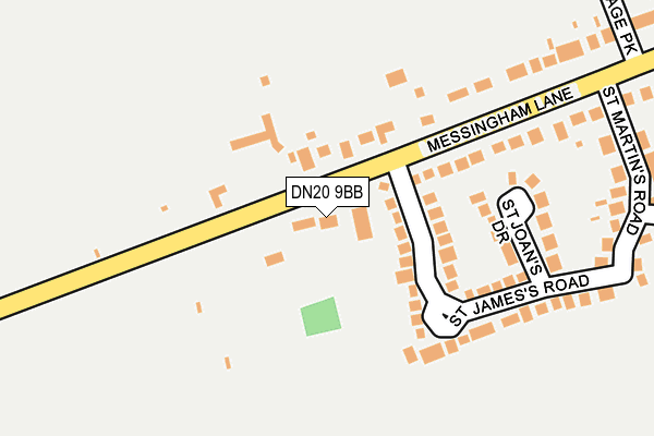 DN20 9BB map - OS OpenMap – Local (Ordnance Survey)
