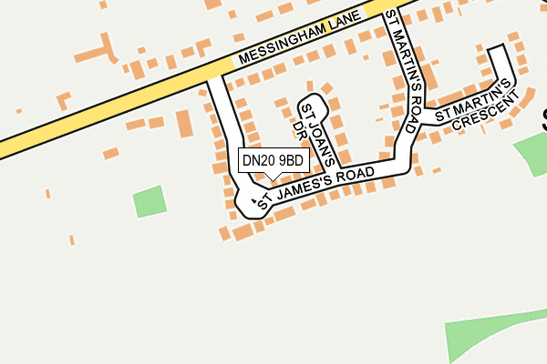 DN20 9BD map - OS OpenMap – Local (Ordnance Survey)