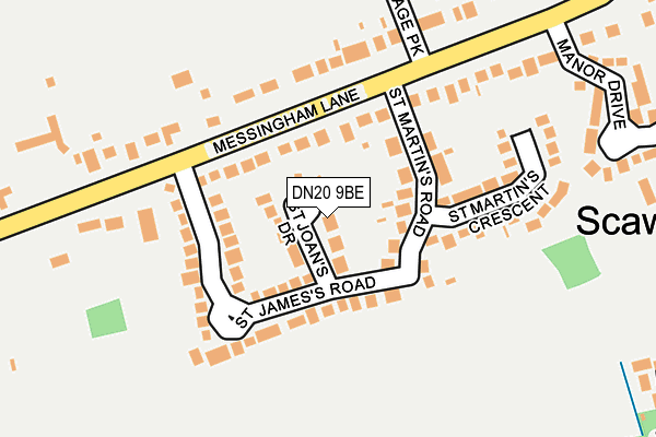 DN20 9BE map - OS OpenMap – Local (Ordnance Survey)