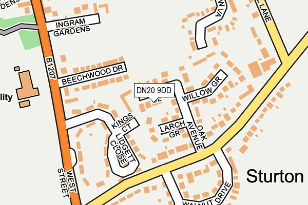 DN20 9DD map - OS OpenMap – Local (Ordnance Survey)