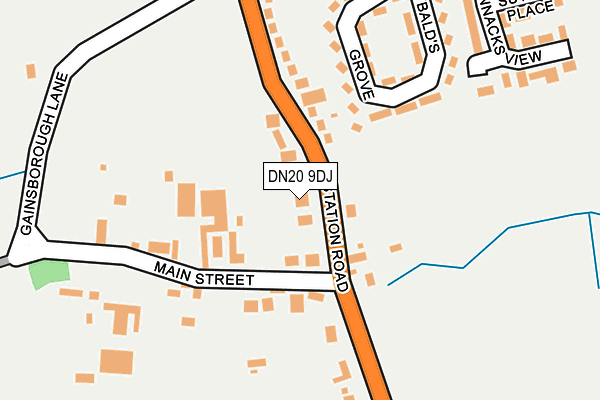 DN20 9DJ map - OS OpenMap – Local (Ordnance Survey)