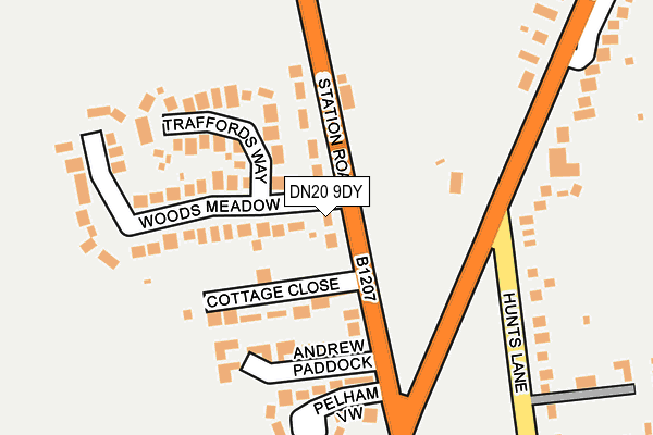 DN20 9DY map - OS OpenMap – Local (Ordnance Survey)