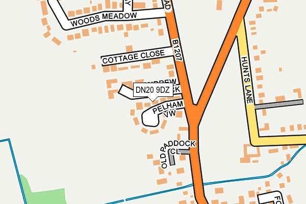 DN20 9DZ map - OS OpenMap – Local (Ordnance Survey)