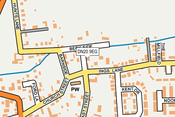 DN20 9EG map - OS OpenMap – Local (Ordnance Survey)