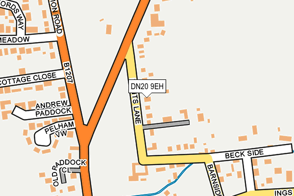 DN20 9EH map - OS OpenMap – Local (Ordnance Survey)
