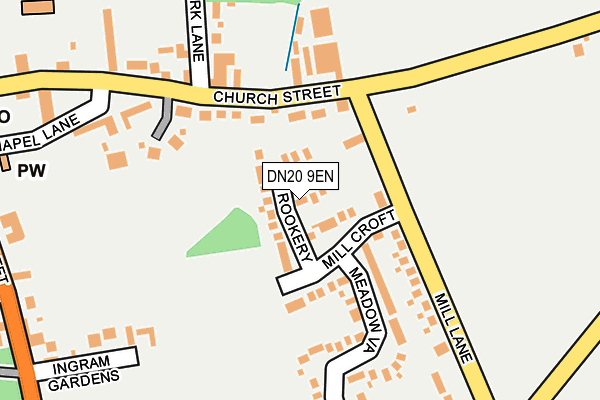 DN20 9EN map - OS OpenMap – Local (Ordnance Survey)
