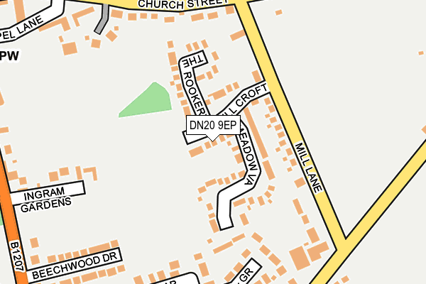 DN20 9EP map - OS OpenMap – Local (Ordnance Survey)