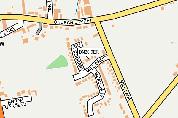 DN20 9ER map - OS OpenMap – Local (Ordnance Survey)