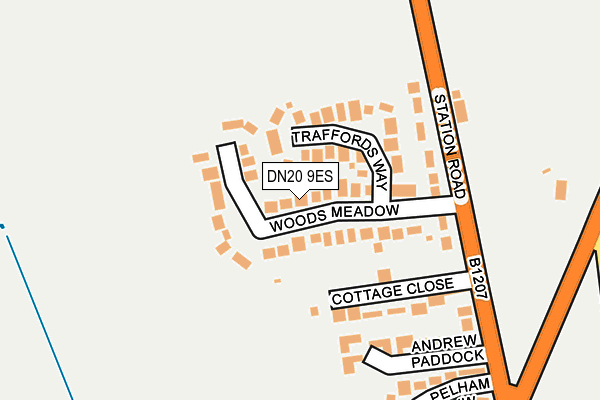 DN20 9ES map - OS OpenMap – Local (Ordnance Survey)