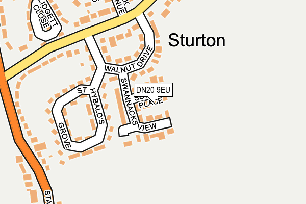 DN20 9EU map - OS OpenMap – Local (Ordnance Survey)