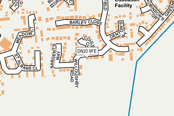 DN20 9FE map - OS OpenMap – Local (Ordnance Survey)