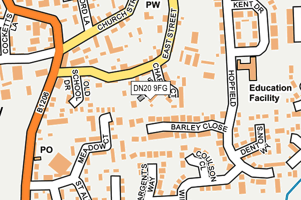 DN20 9FG map - OS OpenMap – Local (Ordnance Survey)