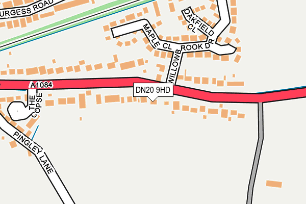 DN20 9HD map - OS OpenMap – Local (Ordnance Survey)