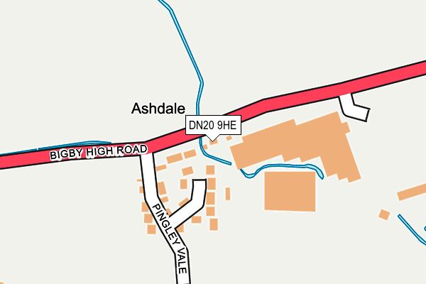 DN20 9HE map - OS OpenMap – Local (Ordnance Survey)