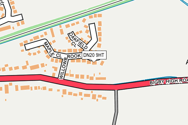 DN20 9HT map - OS OpenMap – Local (Ordnance Survey)