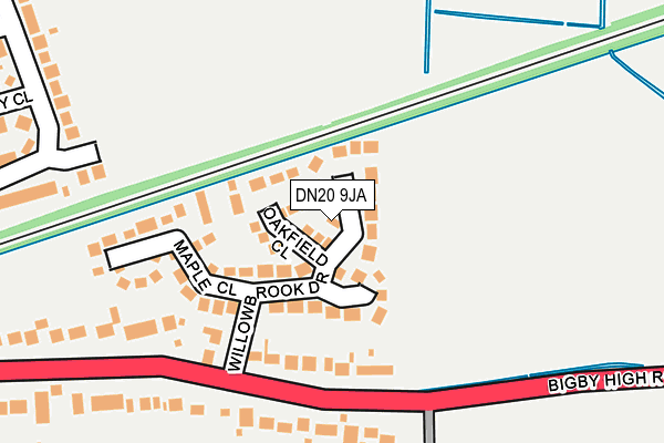 DN20 9JA map - OS OpenMap – Local (Ordnance Survey)
