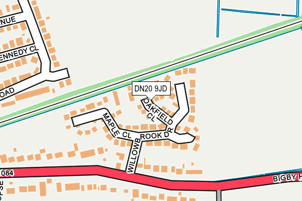 DN20 9JD map - OS OpenMap – Local (Ordnance Survey)
